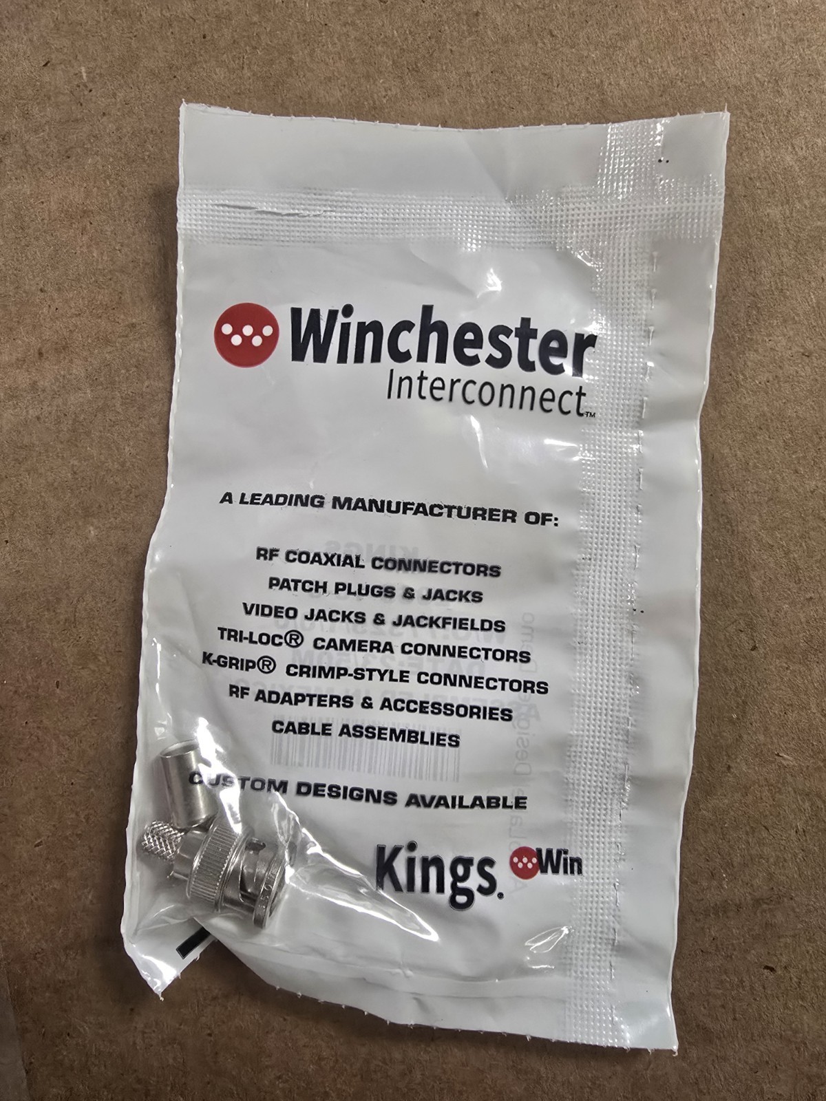 Kings 2065-10-9 Coaxial BNC Connector for Belden 1694A, Lot of 50 (BN217)-New