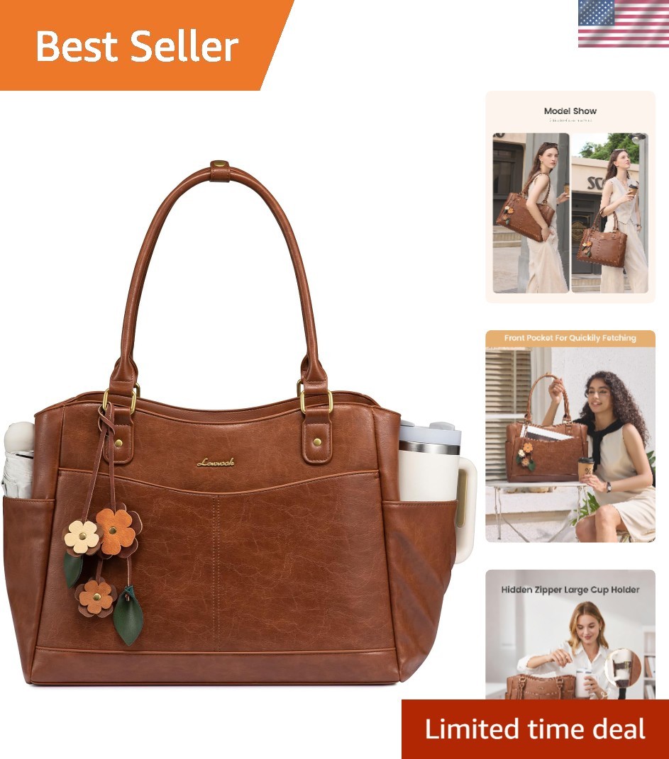 Chic 15.6-Inch Laptop Bag with Padded Compartment - Casual Elegant Design