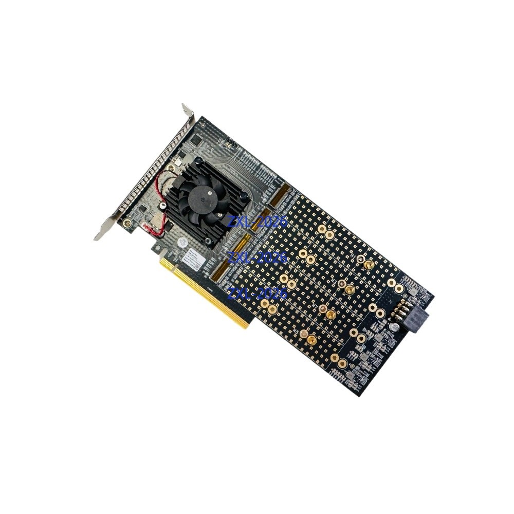 PEX8749 8 Port M.2 NVMe SSD PCI-E 3.0 X16 Adapter 8X M.2 IT Mode ZFS TrueNAS US