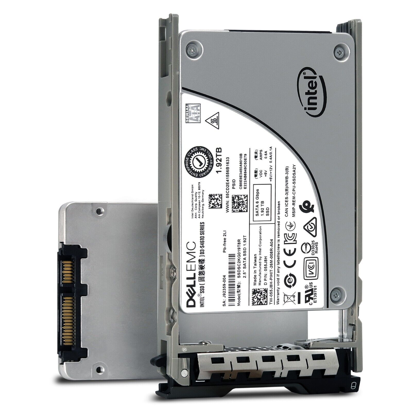 Dell 55J8H Intel S4610 1.92TB SATA 6Gb/s 2.5" Enterprise SSD in a G12/13 Tray