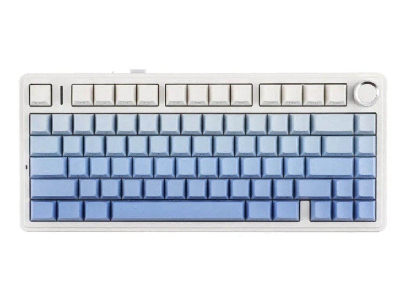 EPOMAKER x Aula F75 Hot Swappable Mechanical Keyboard Rotary Knob Blue Gradient