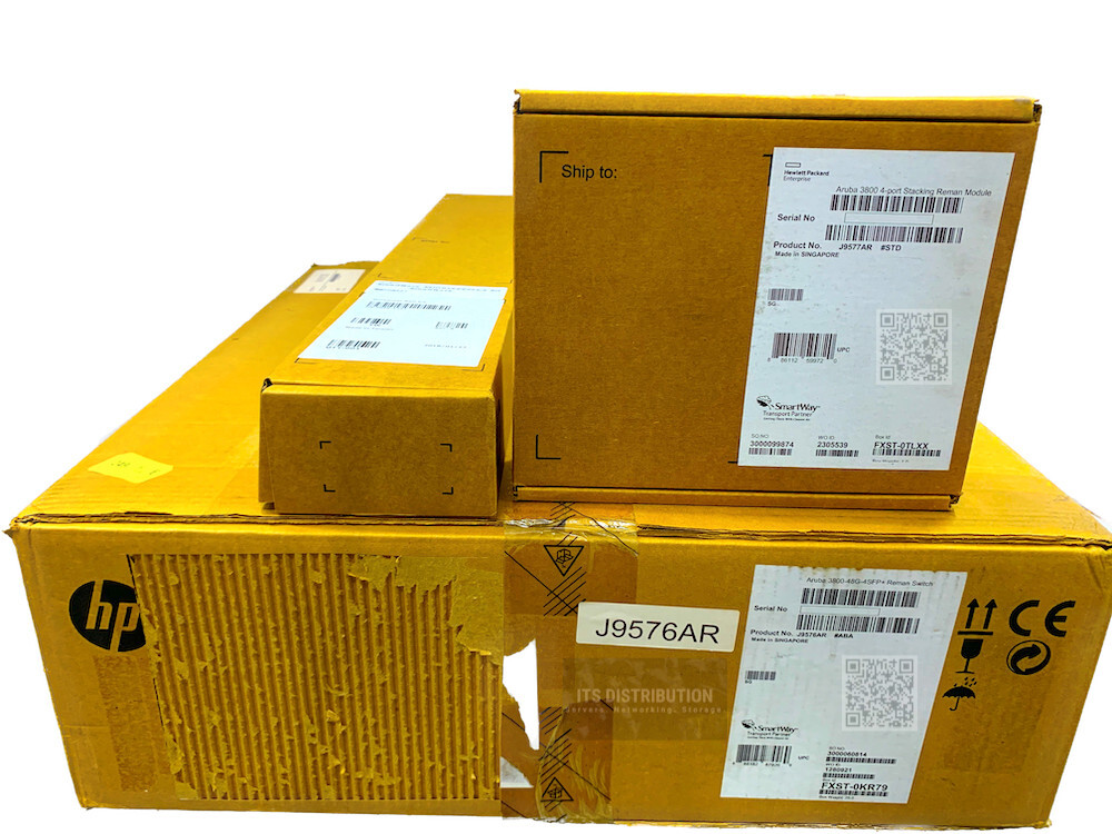 J9576A I BUNDLE Renew Sealed HP E3800-48G-4SFP+ Layer 3 Switch + J9577A J9583A