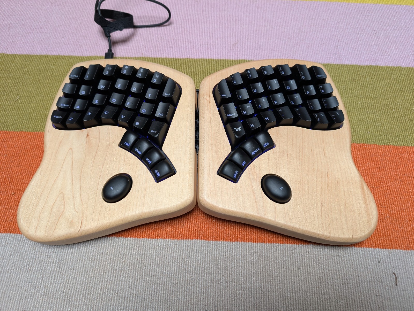 Keyboardio Model 100 Split Ergonomic Keyboard - Maple