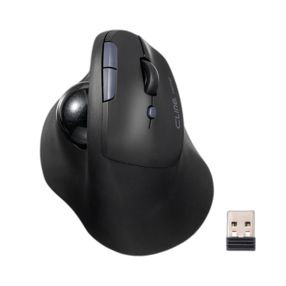 Sanwa Vertical Ergonomic Trackball Mouse Black Wireless New Open Box