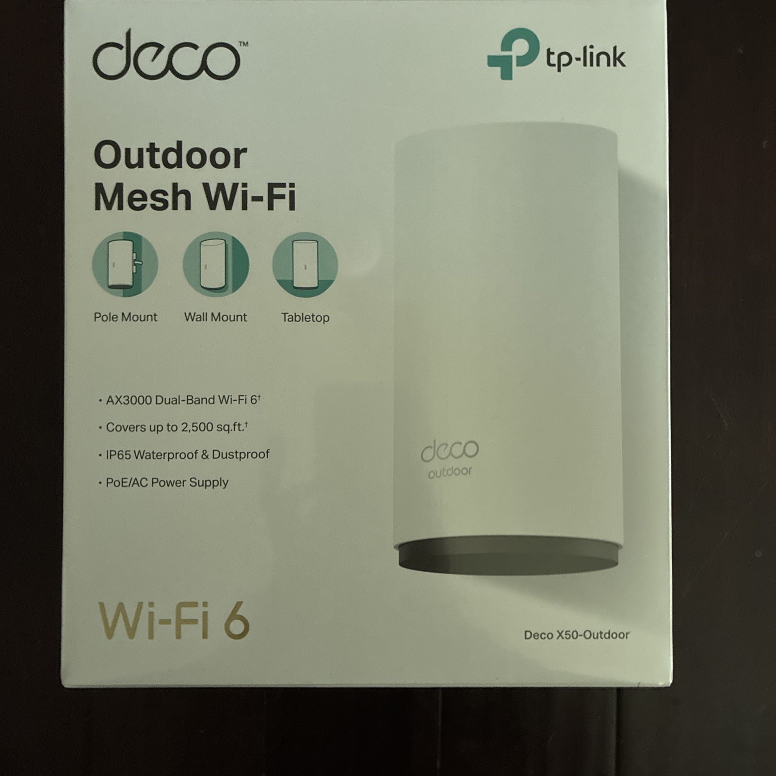 TP-Link Deco AX3000 Dual-Band Outdoor Mesh Wifi 6 Router (Deco X50-Outdoor)