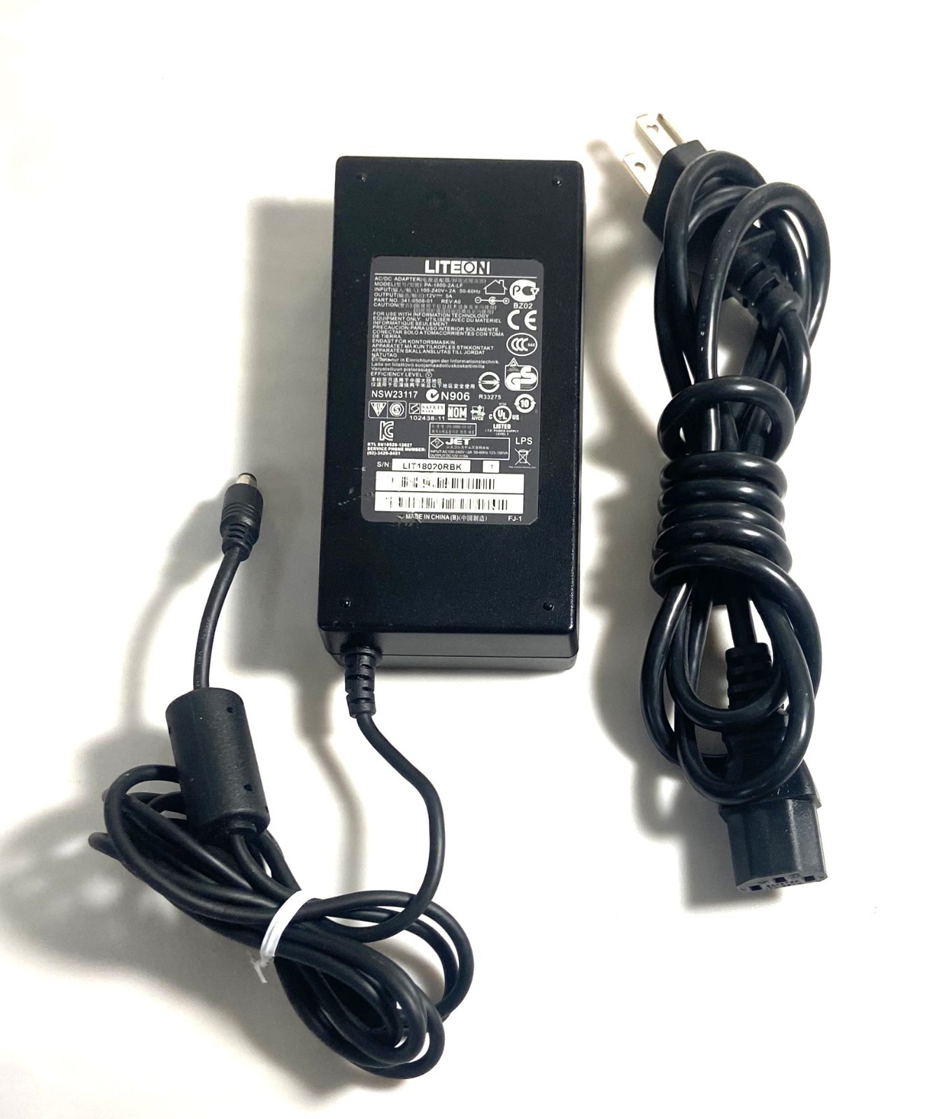Genuine LITEON Switching Power Adapter PA-1600-2A-LF 60W,  outputs 12V at 5A