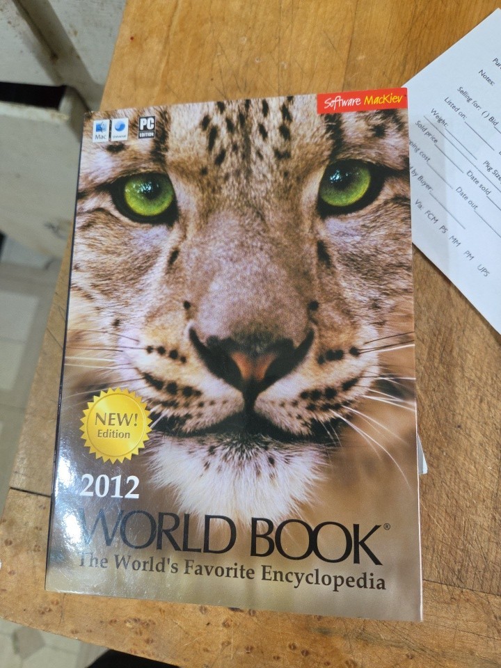 2012 World Book Encyclopedia (CDROM, 2012) Mackiev Mac/PC New Sealed Upto 5 Comp