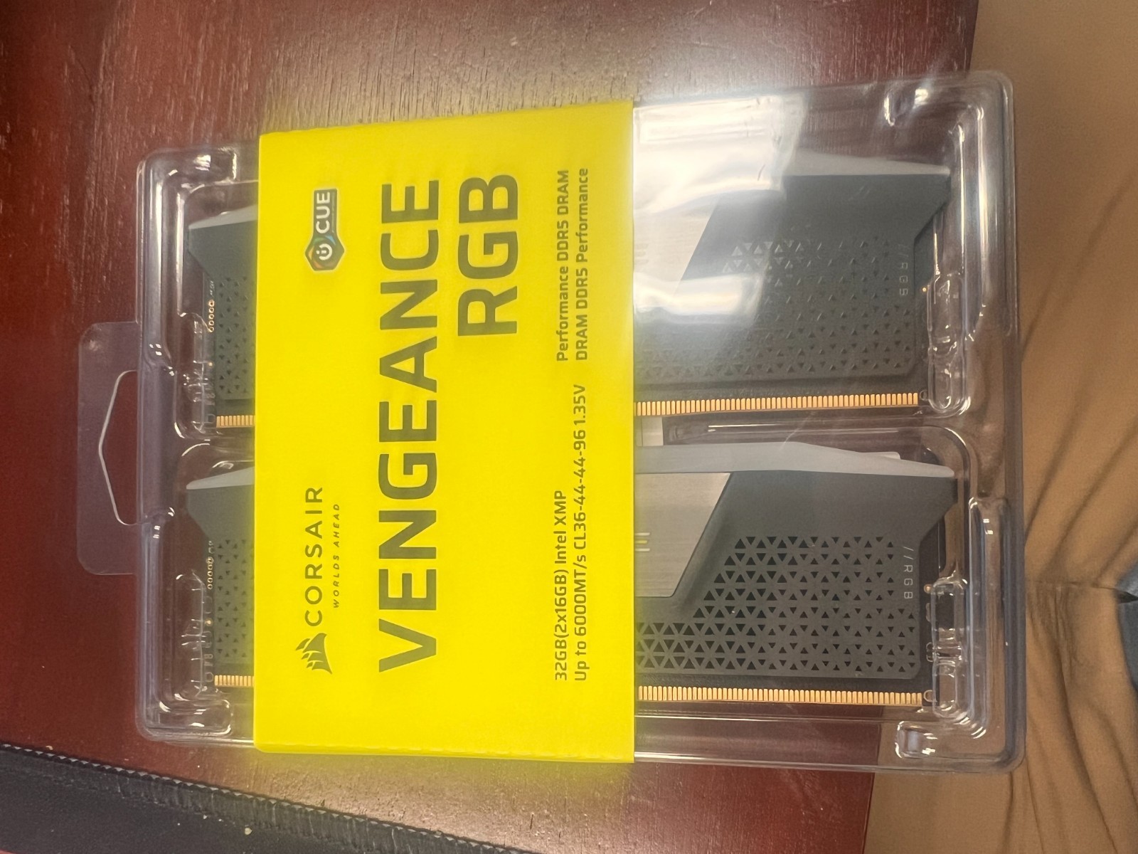 CORSAIR Vengeance RGB 32GB (2 x 16GB) 288-Pin PC RAM DDR5 6000 (PC5 48000)