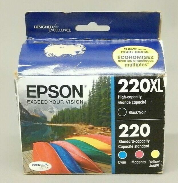 Epson T220XL-BCS 220XL and 220 Cartridge Ink - Black and Cyan/Magenta/Yellow