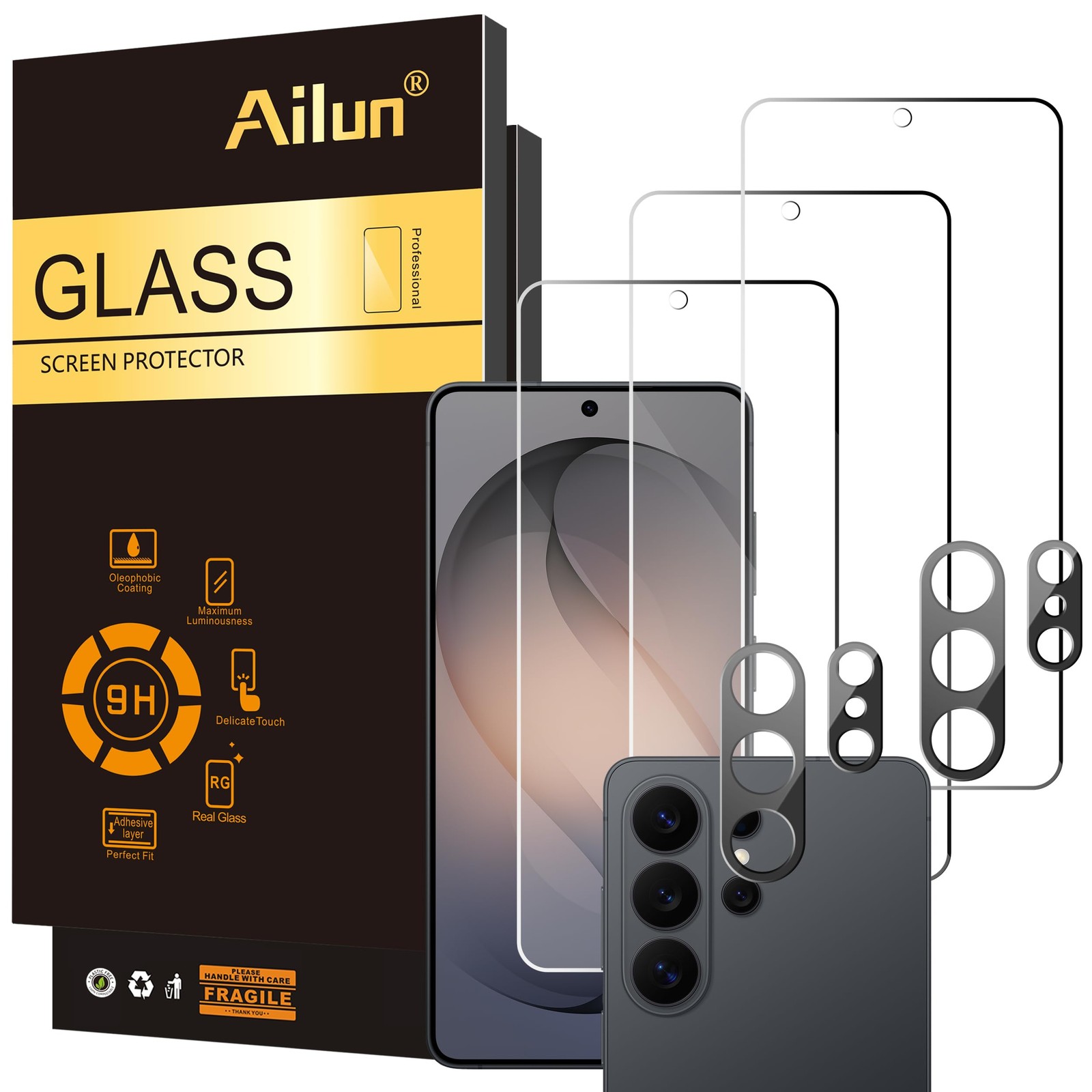 Ailun Glass Screen Protector for Galaxy S26 U - Transparent S26 Ultra 6.9 inches