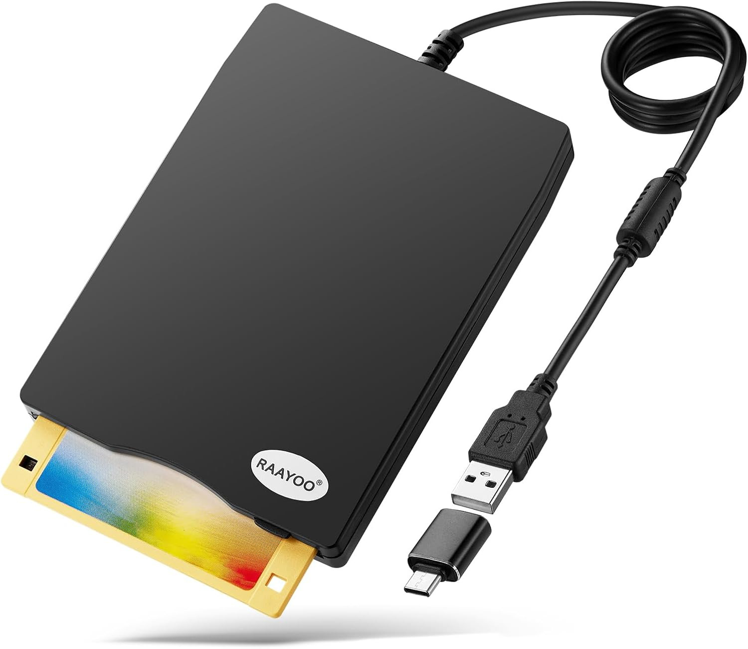 USB Floppy Disk Reader, 3.5 Inch External Portable 1.44 MB FDD Floppy Disk Drive