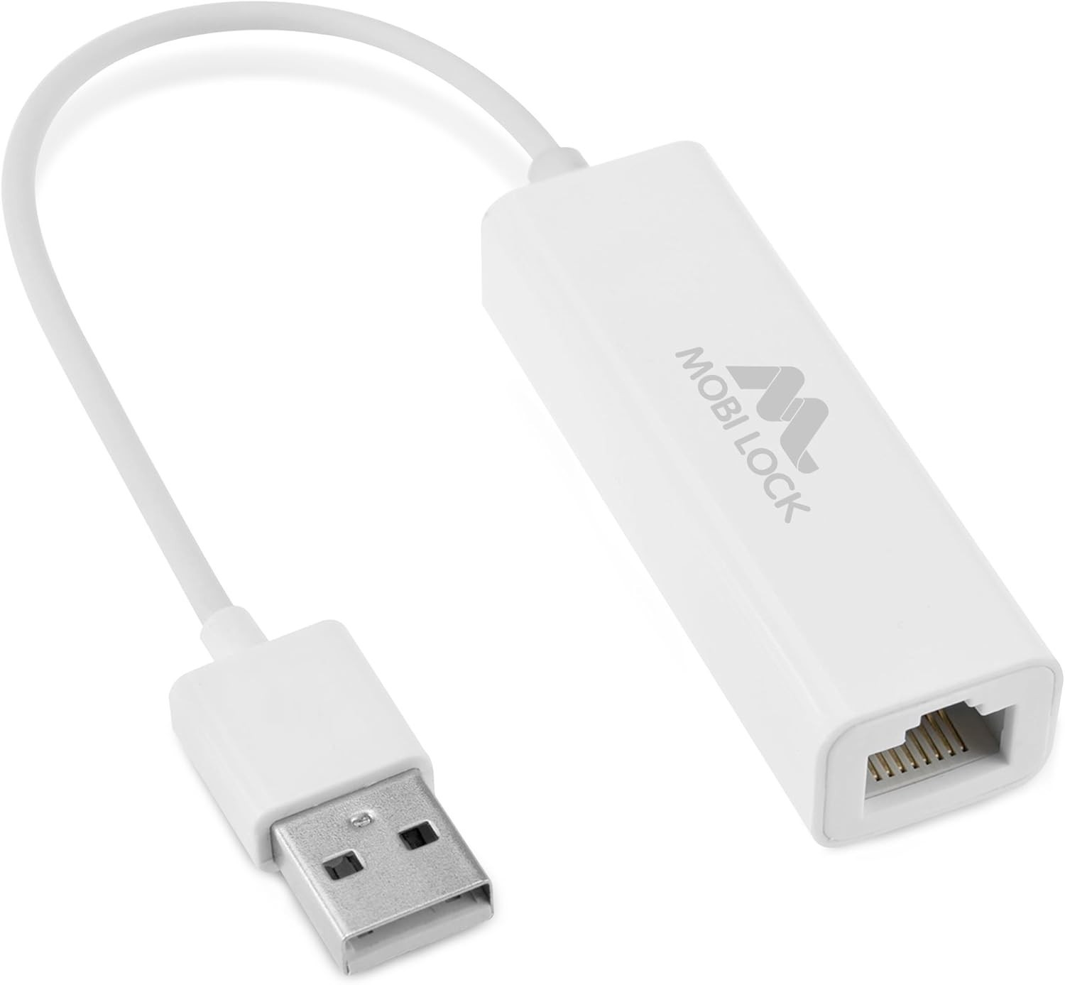 USB Ethernet LAN Adapter for USB 2.0 Laptops, Windows 7–11 & macOS Compatible