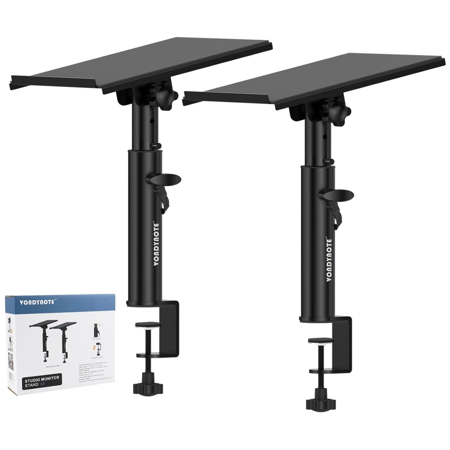 Heavy Duty Studio Monitor Stands Pair with Adjustable Tilt