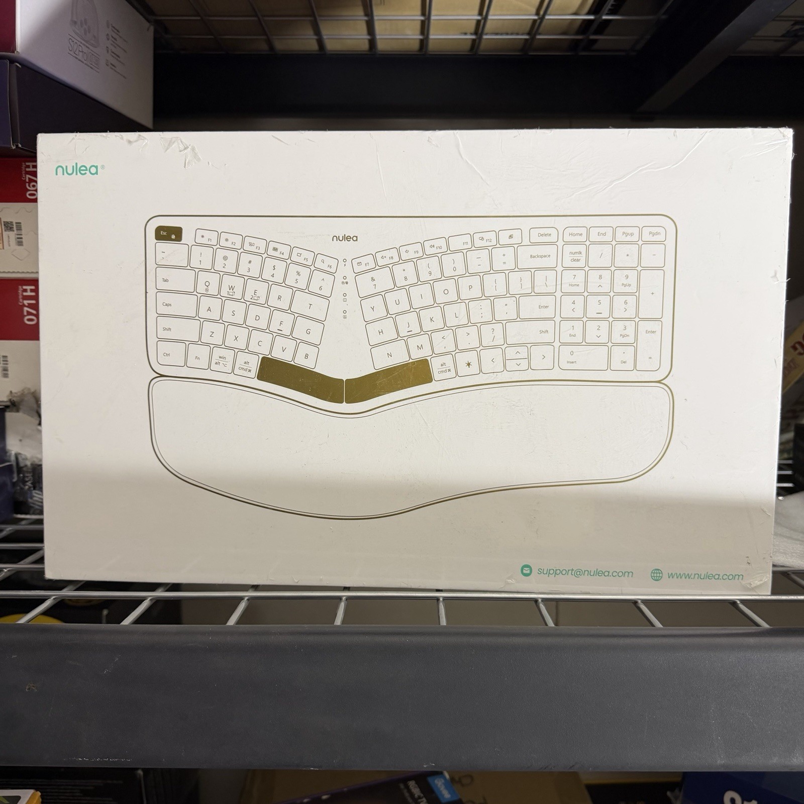 Nulea RT05 Wireless Ergonomic Keyboard Split Keyboard w/ Cushion Black