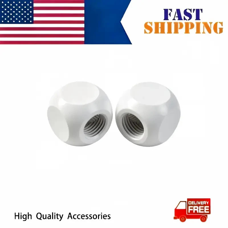 OCOCOO G1/4 3-Way Spherical Tee Fitting White 2 Pack for PC Water Cooling