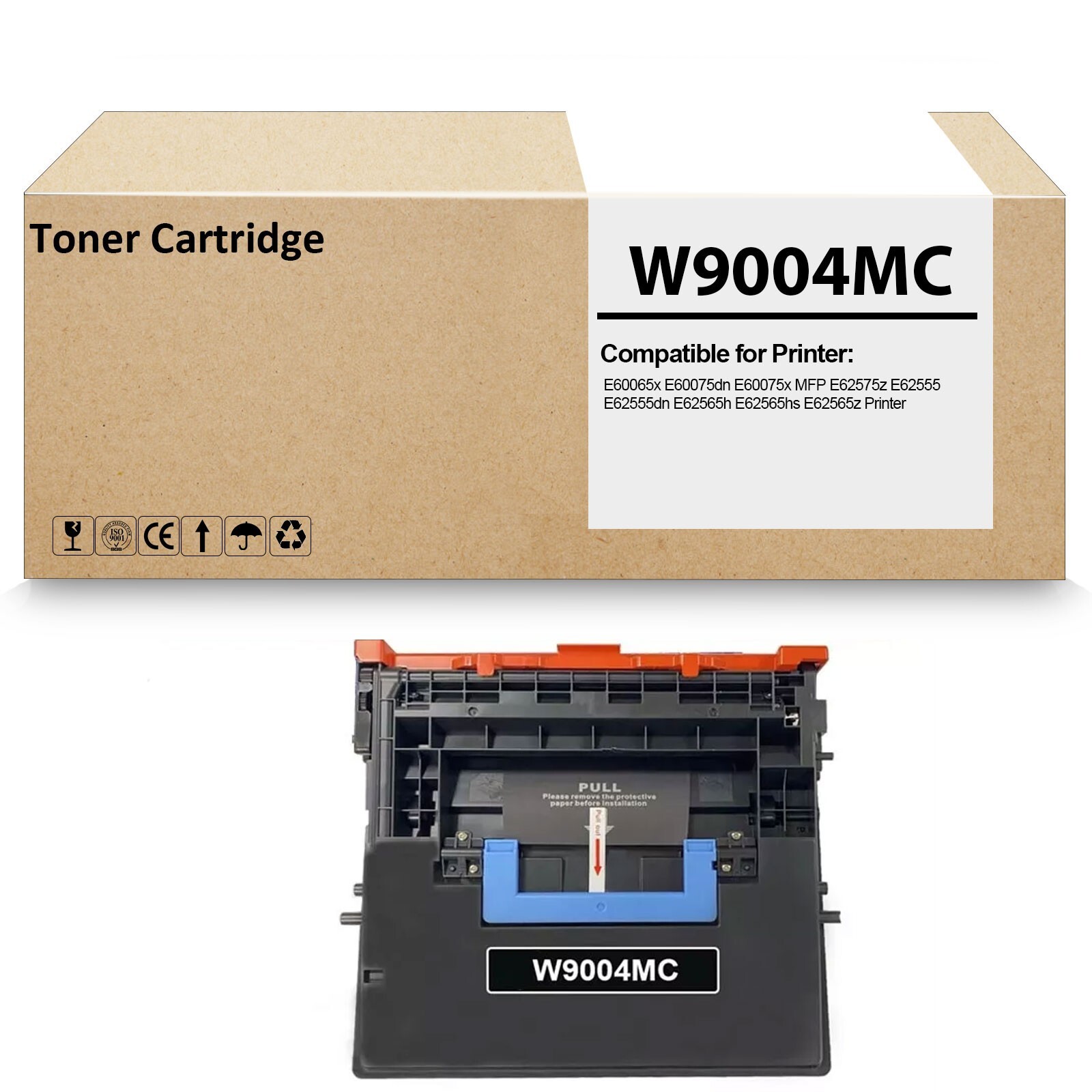 1 Pack W9004MC W9004 Toner Cartridge (Open Box) Compatible for E60155dn E62565z