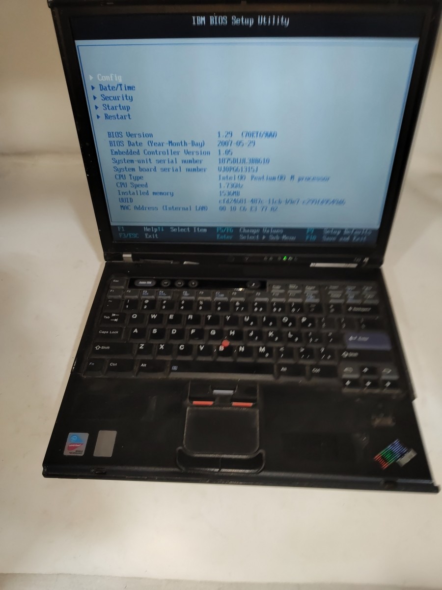 IBM ThinkPad T43 1875DLU Laptop Intel Pentium M 1.5GB See Notes