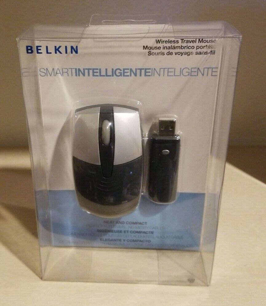 Belkin Wireless Travel Mouse (2 Button, Optical) NEW