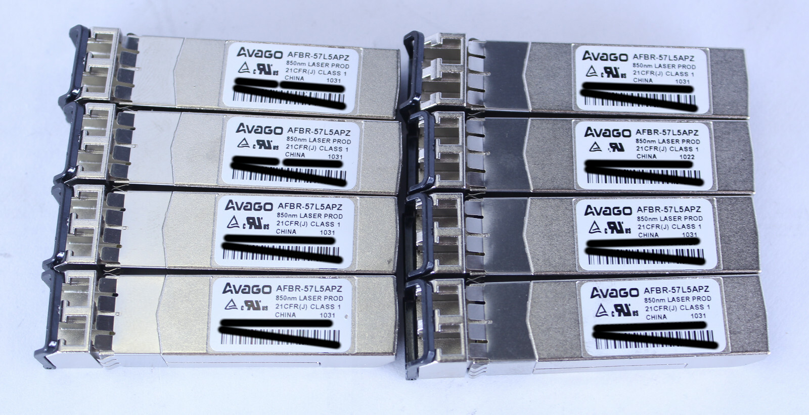Lot of 8 Avago AFBR-57L5APZ 850nm 21CFR(J) Class 1 Transceiver Module