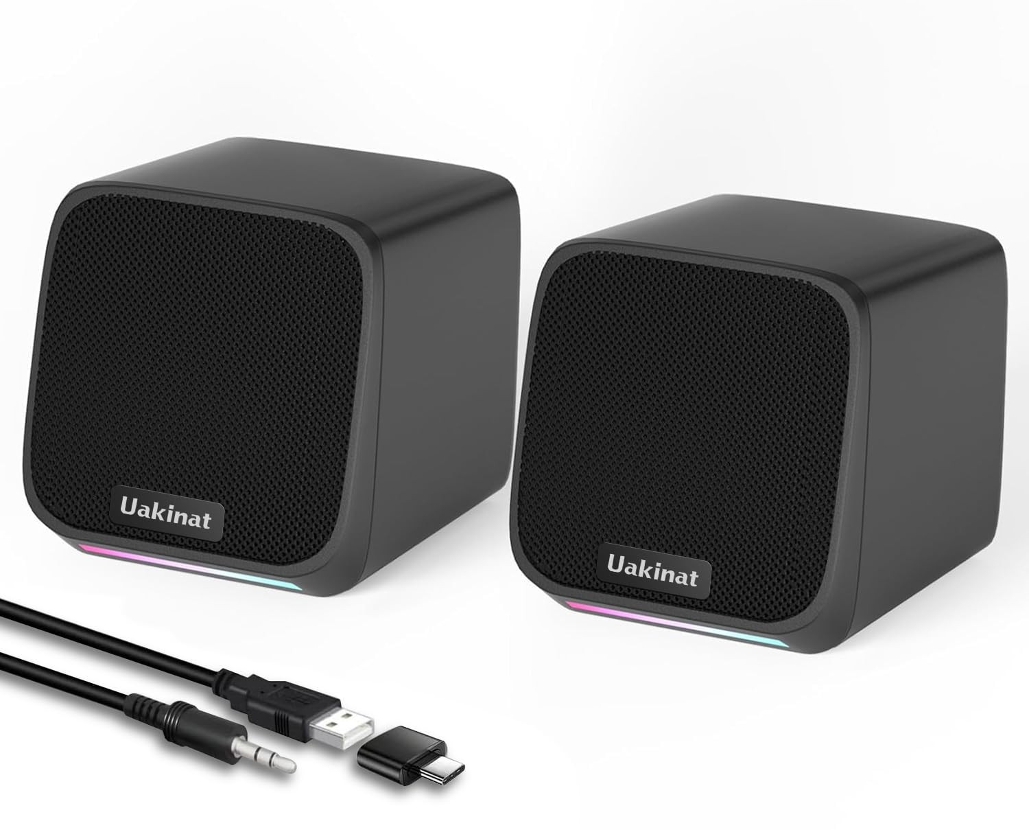 Uakinat Computer Speakers,Computer Speakers for Desktop PC,Desktop Black 
