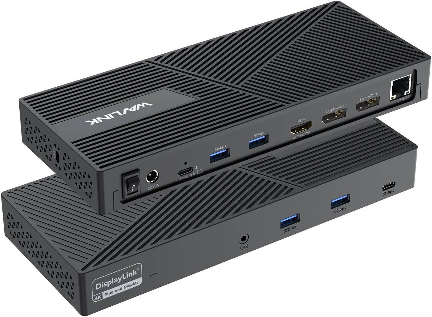 New - WAVLINK Docking Station 3 Monitors, 12-in-1 DisplayLink Docking Station