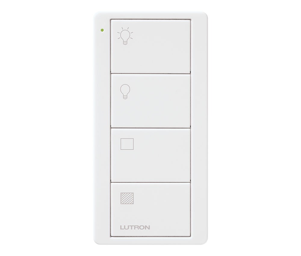 Lutron Pico Control- 4-Button 2 GROUP LIGHT/ SHADE CONTROL WH PJ2-4B-GWH-LS21