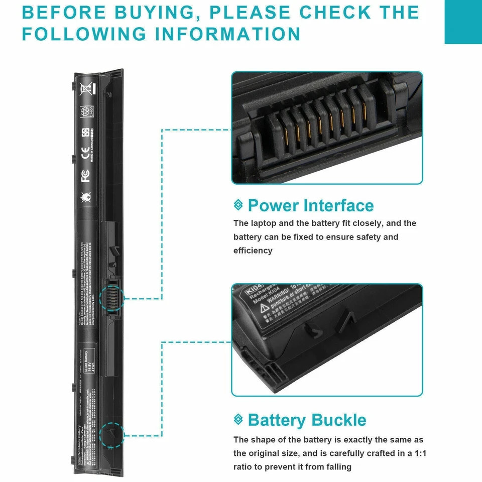 K104 K1O4 KI04 Battery for HP PAVILION Replace 800049-001 HSTNN-LB6S HSTNN-DB6T