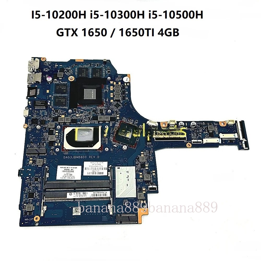 DAG3JBMB8D0 For HP Pavilion Gaming 16T-A 16-A Motherboard I5-10300H GTX1650 4GB