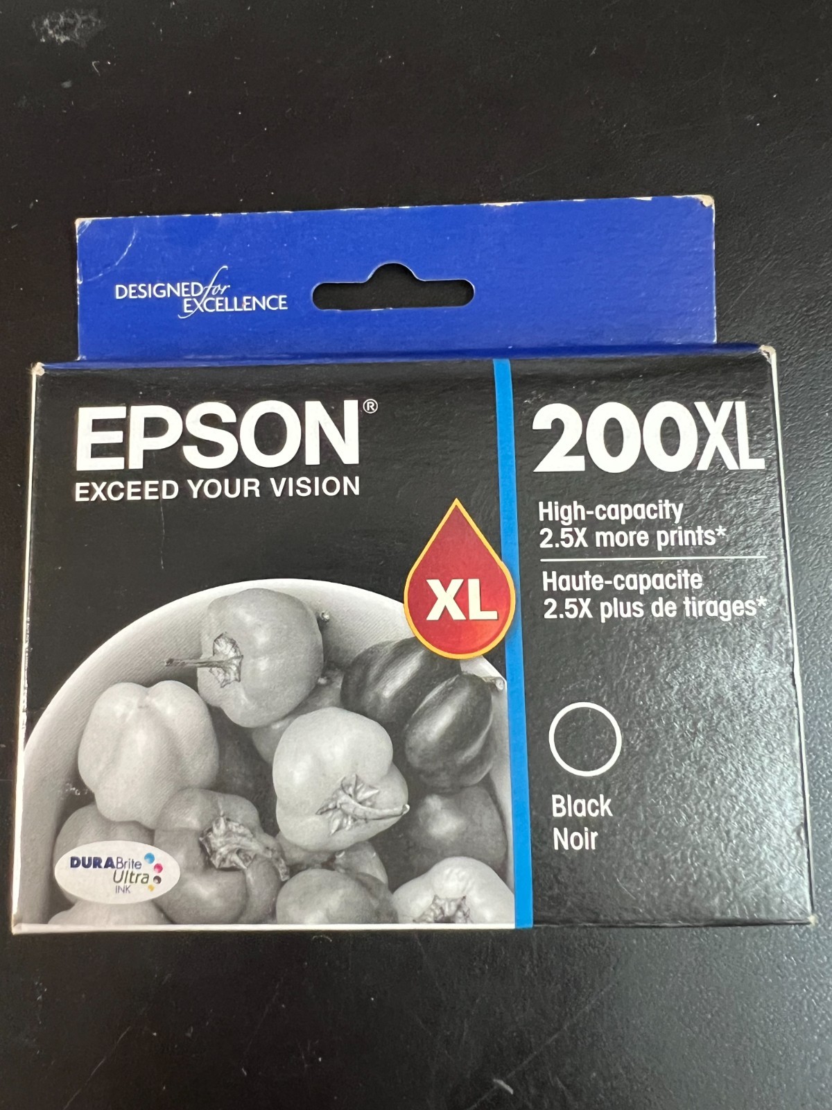 Epson 200XL DuraBrite Ultra High-Yield Black Ink Cartridge 1186/OB