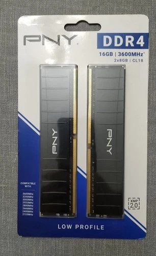 PNY DDR4 (2x8GB) 16GB 3600MHz Low Profile Memory Ram
