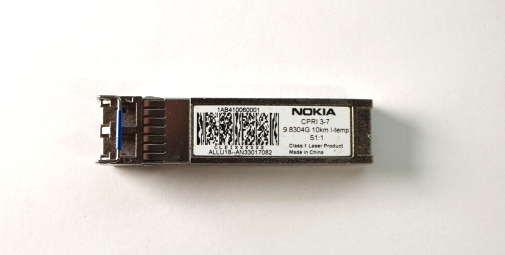 NOKIA CPRI 3-7 9.8304G CPRi 10KM I-TEMP 1AB410060001 Optical Transceiver