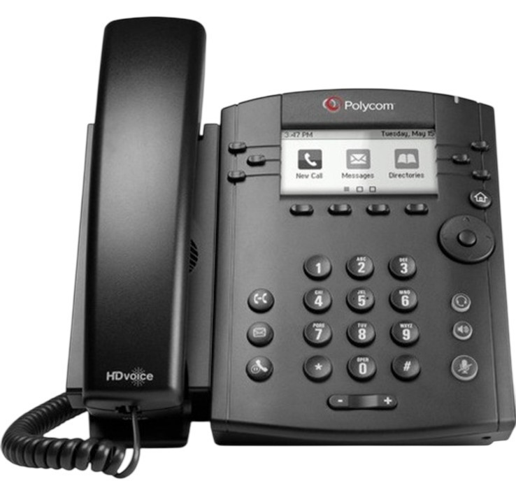 LOT OF 4-Polycom VVX 301 VoIP Phone HD Business Office Desktop 6 Line