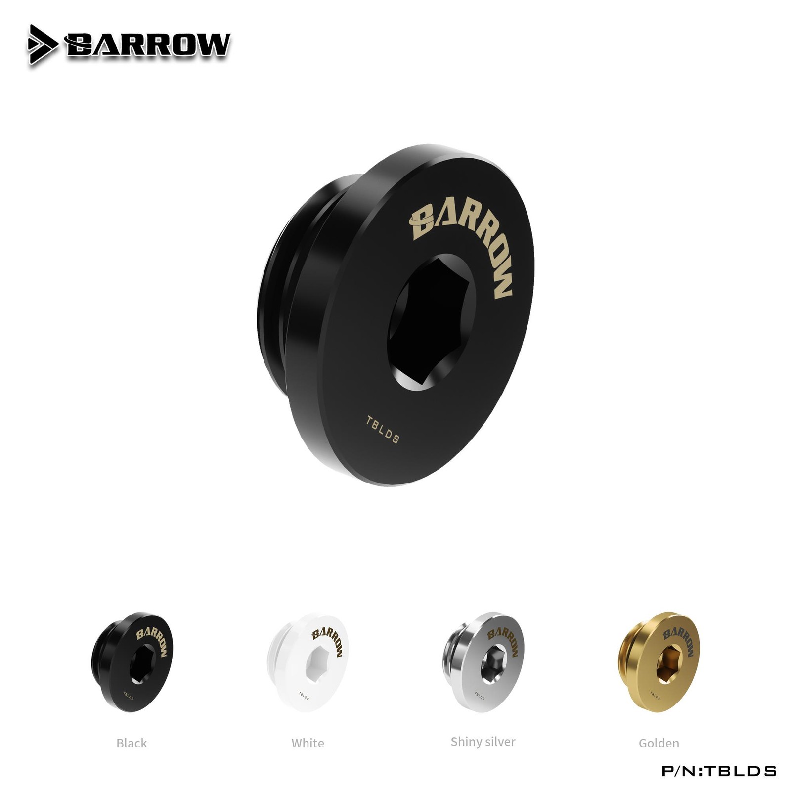 Barrow G1/4" Ultra Thin End Cap Fitting TBLDS 10pcs