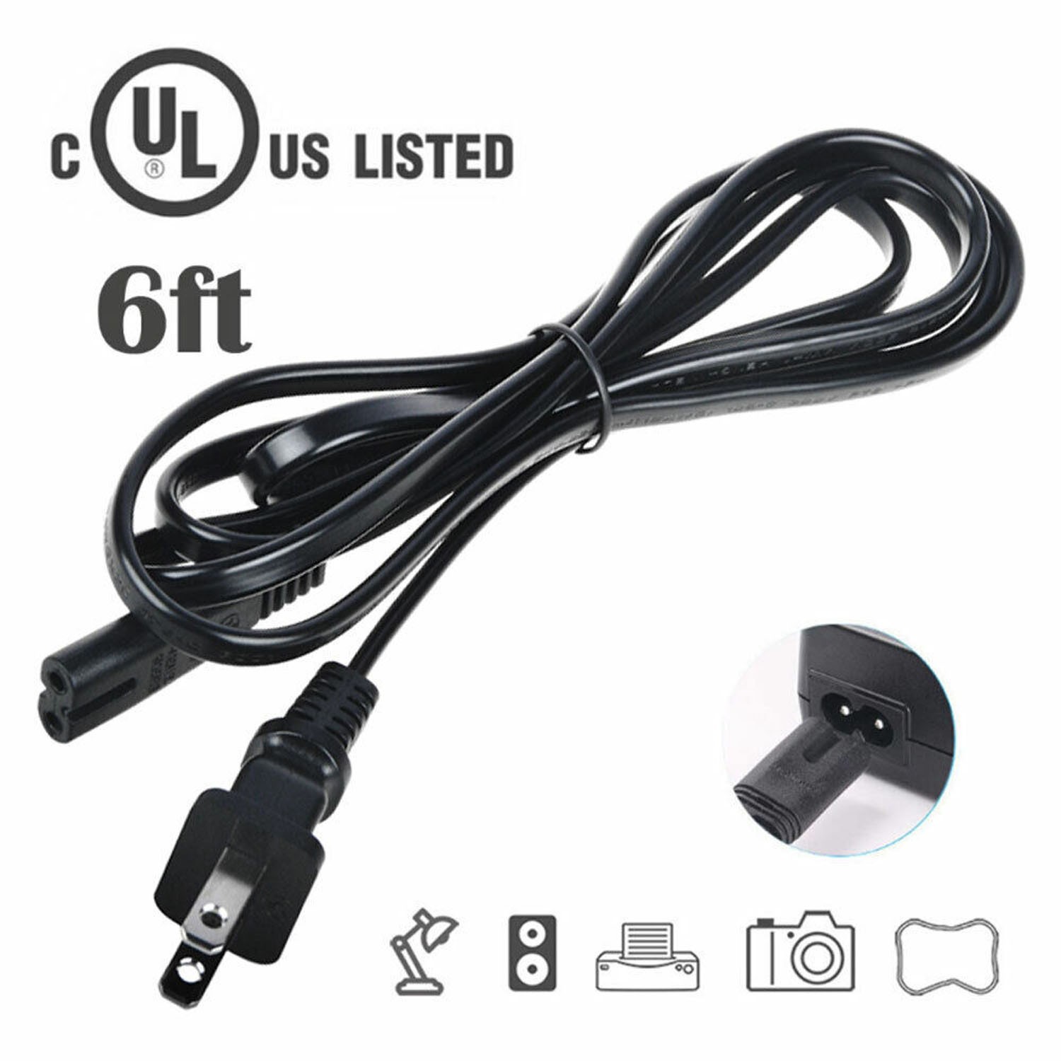 Pkpower AC Power Cord For Samsung LN40D550K1FXZA LN32D403 UN22D5003BF TV