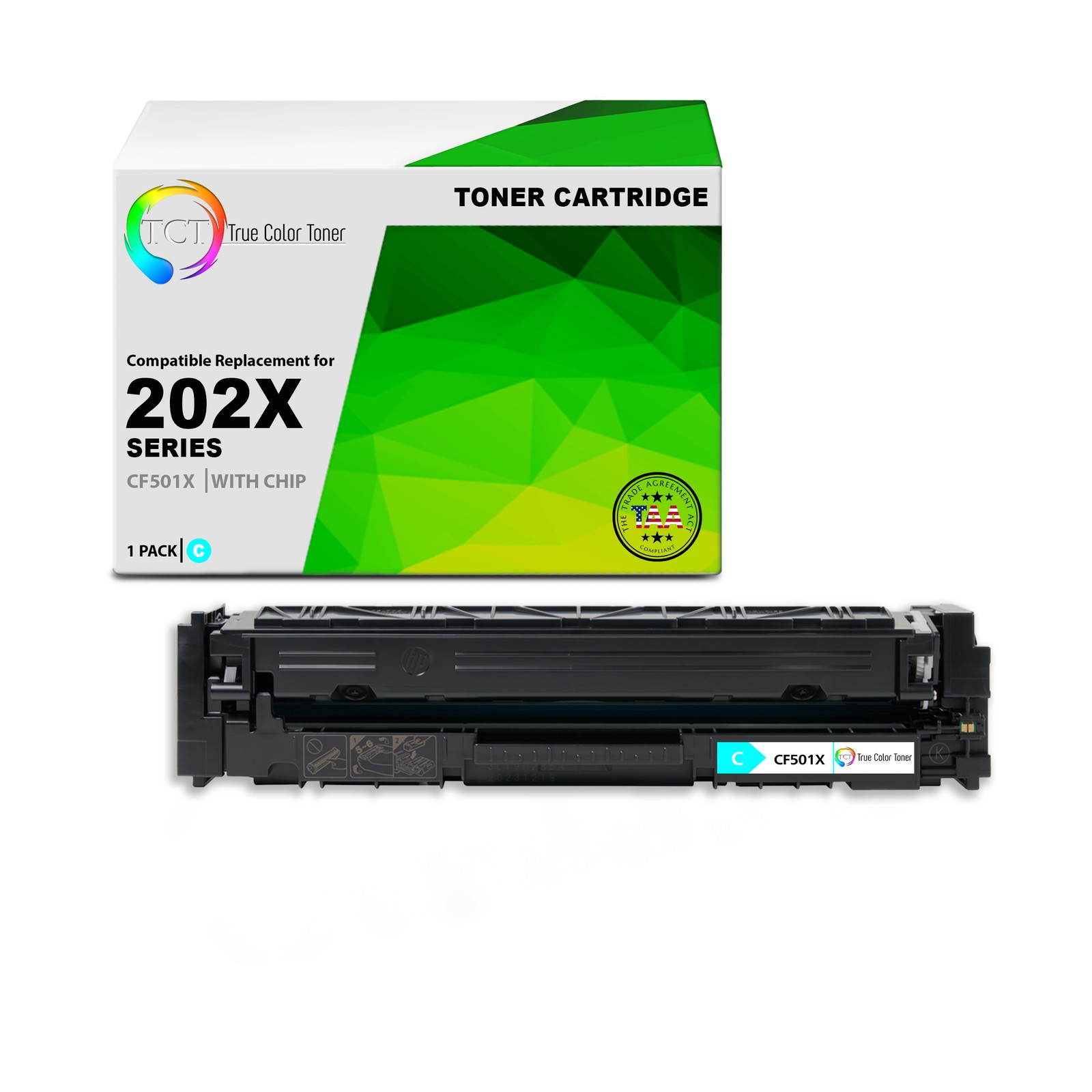 TCT CF501X TAA Compliant Toner Cartridge Replacement for HP CF501X - 202X