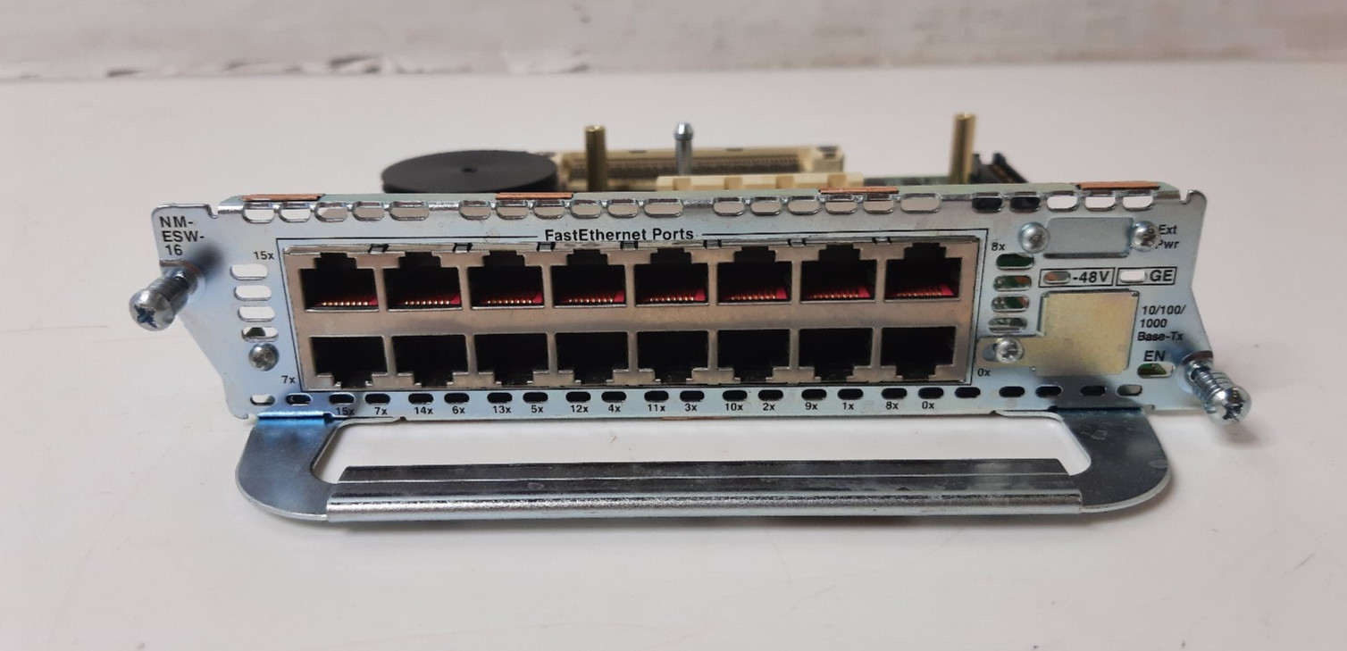 Cisco NM-ESW-16 16 Port 10/100Mb Ethernet Switch Module for Cisco ISR Series