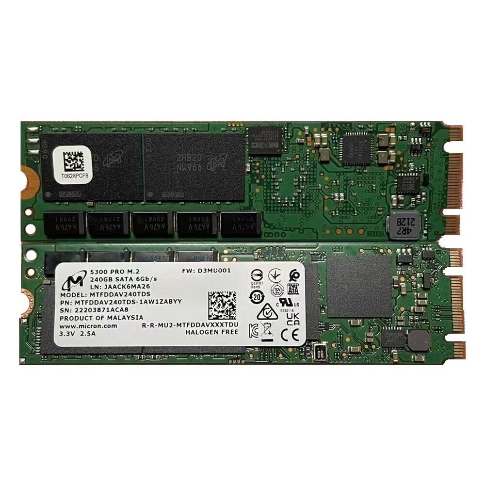 New Micron 5300 PRO 240GB M.2 SSD SATA 6Gb/s MTFDDAV480TDS-1AW1ZABYY
