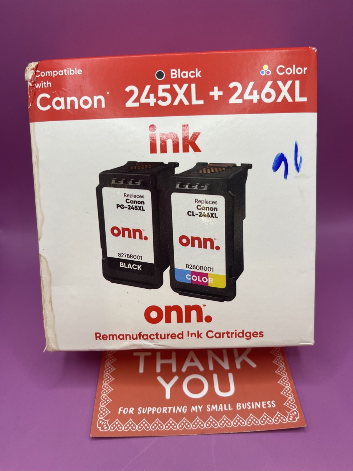 Ink Cartridge ONN (Reman) Canon Compatible 245XL Black & 246XL Color 7/2026