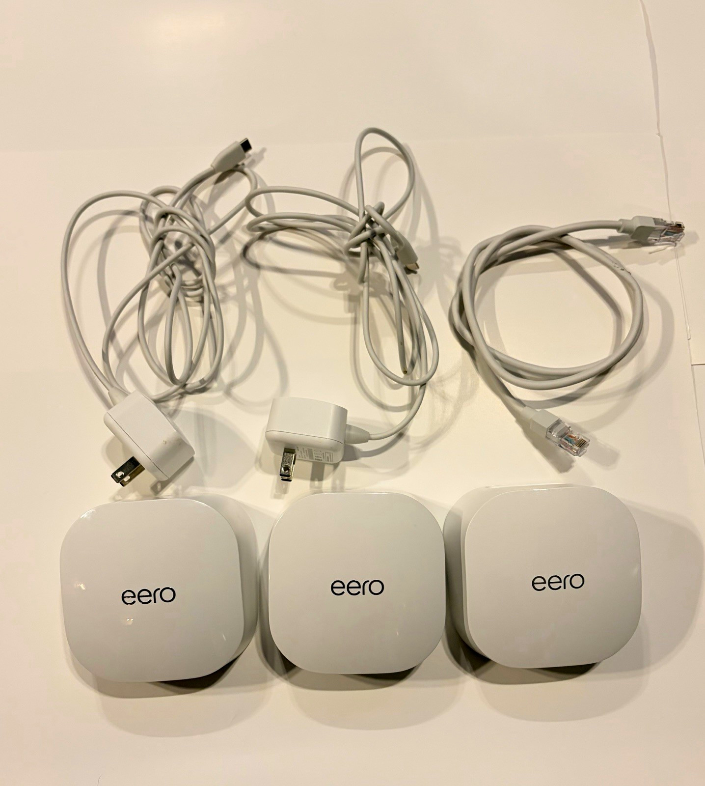 Amazon eero 6 Mesh WiFi System 3-Pack Router + 2 Extenders w/ Power Cables