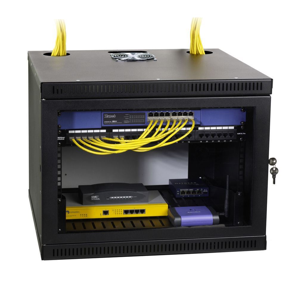 8U Security Wall Rack Enclosure Kendall Howard 1915-3-100-08