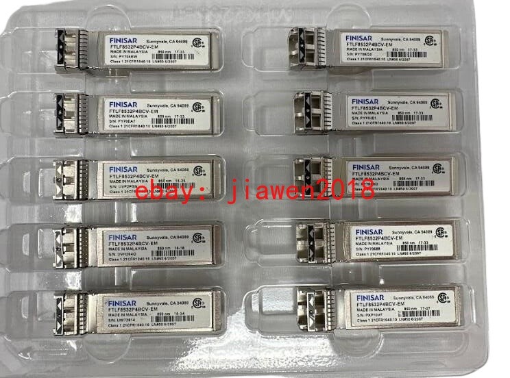 10PCS FTLF8532P4BCV-EM FINISAR 32G Fibre Channel (32GFC) Short-Wavelength SFP+