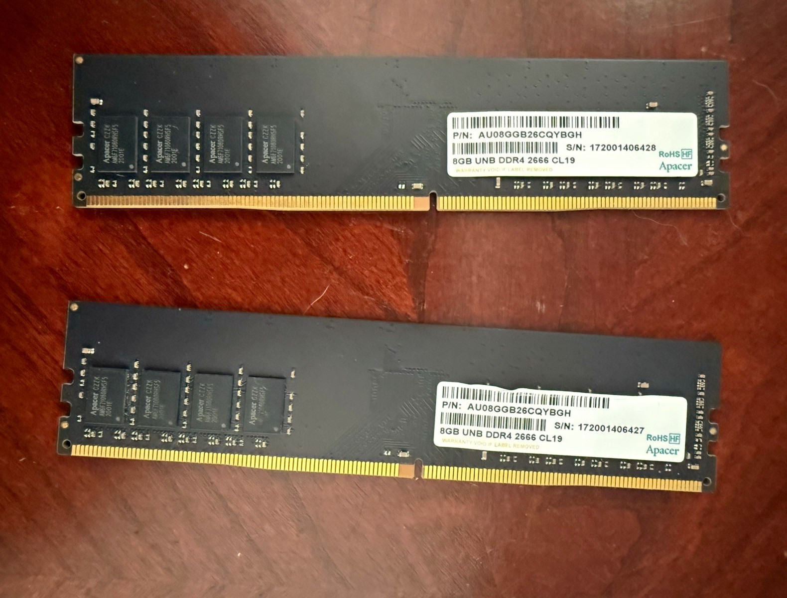 Apacer 16GB (2x8GB) DDR4-2666 PC4-21300 CL19 Unbuffered 288-Pin DIMM