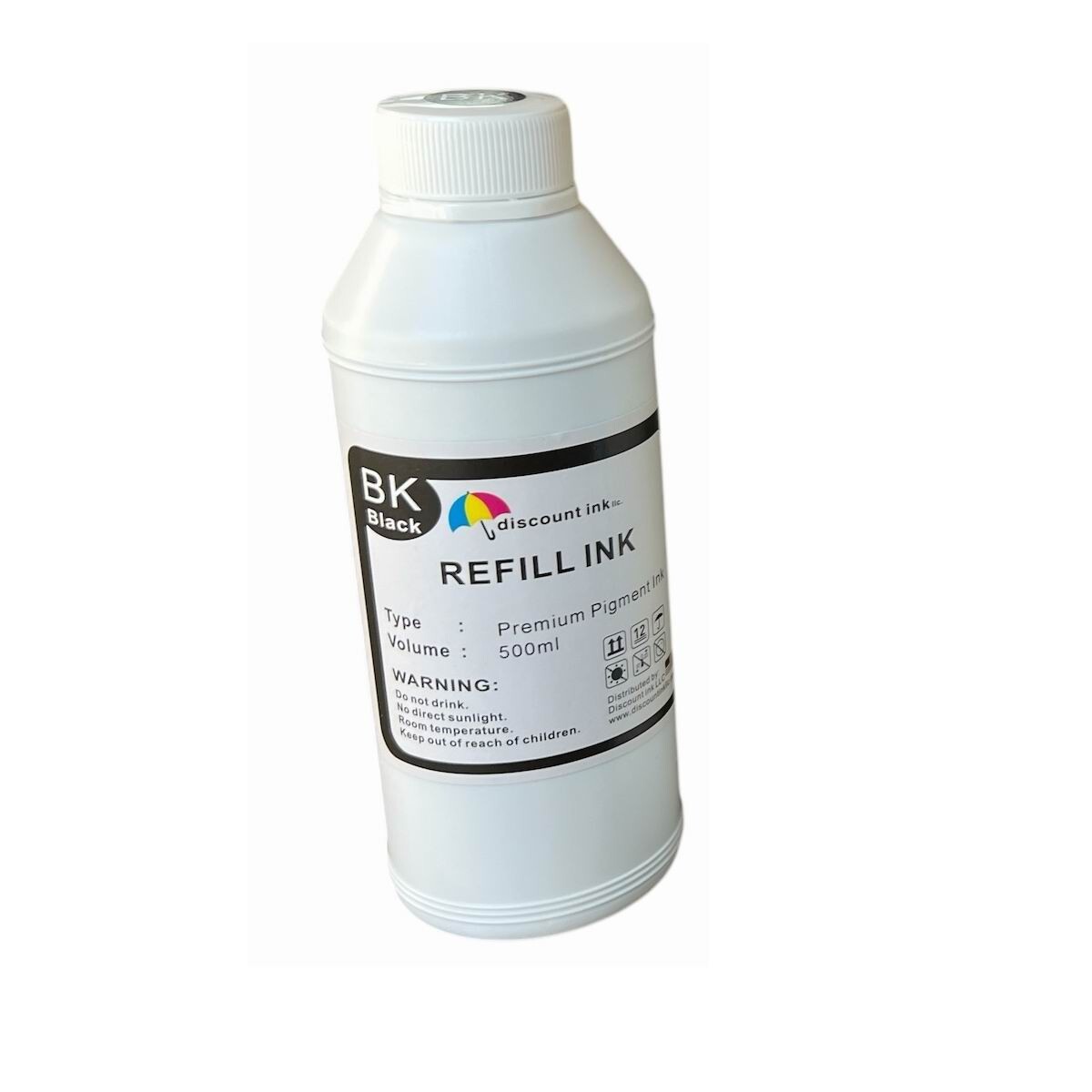500ml Pigment Black refill ink for Epson refillable cartridge and CISS