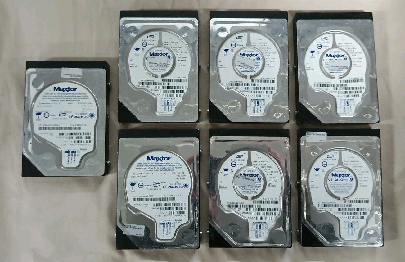 x7 AS IS Maxtor 3.5 Series 40GB DiamondMax Plus 8 Hard Drive 294932-001 / 005