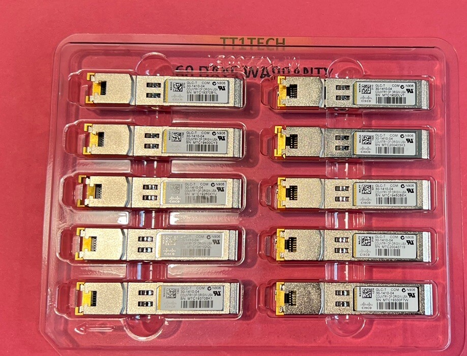 U87496 10x CISCO GLCT 1000BASET SFP RJ45 30141004 GBIC TRANSCEIVER ORIGI G2U
