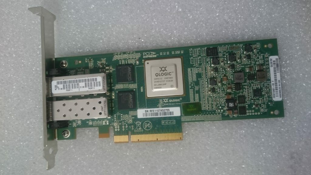 QLogic QLE8152 10GBase-X Fcoe PCI-E x8 2-Ports QLE8152-SR-T-N *No SFP*