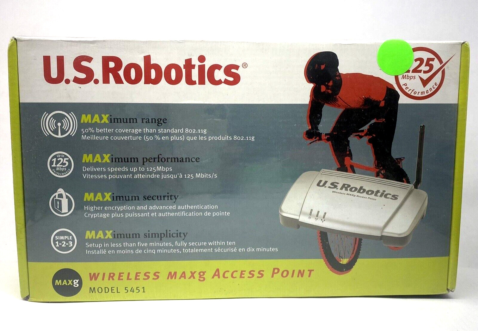 US Robotics Wireless Maxg Access Point Model 5451 - WiFi New sealed