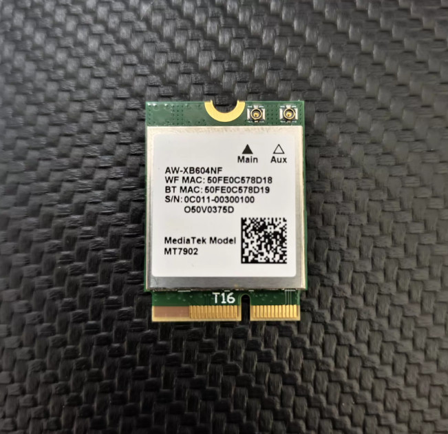 MediaTek MT7902 AW-XB552NF M.2 Key E WiFi6E Tri-Band Bluetooth 5.3 Wireless Card