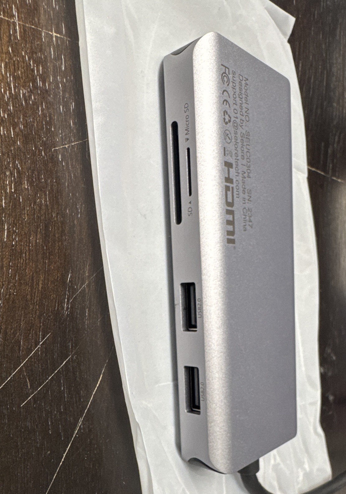 Selore & S-Global USB-C 9-in-1 Hub HDMI USB 3.0/2.0 SD PD 100W SEUC0304