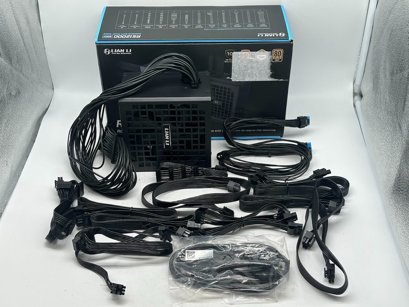 Lian Li RS1200W 1200 Watt 80 Plus Gold ATX Fully Modular Power Supply - Black